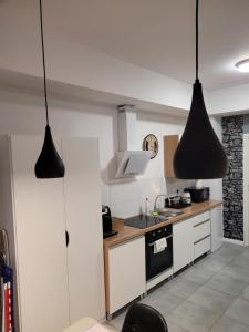 Kuchyňa alebo kuchynka v ubytovaní Apartamenty Cieplicka 20