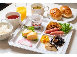 
a tray of food on a table at Hotel A'bant Shizuoka in Shizuoka
