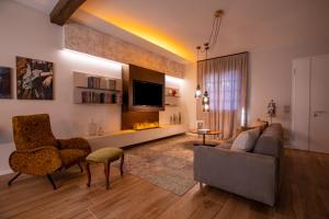 Posezení v ubytování Villa Elia Suite Room