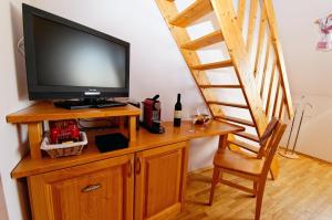 TV a/nebo společenská místnost v ubytování Weingut Winzerzimmer Rothschädl