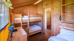 a room with two bunk beds in a cabin at Papillon Country Resort in Denekamp +69 photos