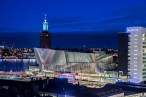 Nespecifikovaný výhled na destinaci Stockholm nebo výhled na město při pohledu z hotelu
