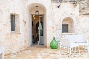 A patio or other outdoor area at Trulli in Vigna