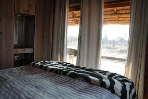 En eller flere senger på et rom på Kwele Game Lodge