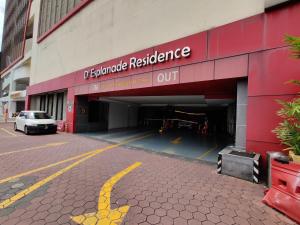 a car parked inside of a parking garage at Ksl D'Esplanade Studio Apartment's 2 in Johor Bahru