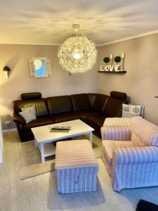 Posezení v ubytování Seeschloss Wohnung 22