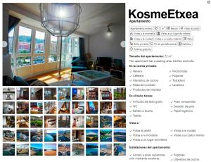 página de un sitio web con una foto de una habitación en KosmeEtxea y Artza en el Parque Lamera EBI727, en Bermeo