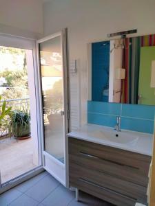 Koupelna v ubytování Superbe Appartement avec terrasse vue mer