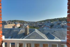 a view from the roof of a building at Hotel Le Rayon Vert in Étretat