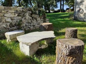 Zahrada ubytování Ferme de Laspeyrières