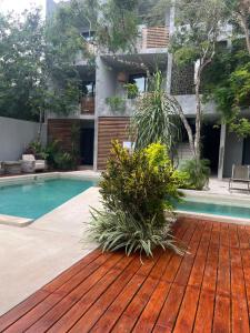 Bazén v ubytování Little Gem Hotel Tulum La Veleta nebo v jeho okolí