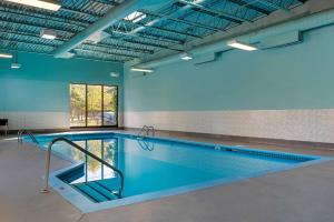 a swimming pool in a room with blue walls at Best Western Plus Gatineau-Ottawa Downtown in Gatineau