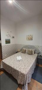 グラナダにあるGranada Apartmentの枕2つが備わるドミトリールームのベッド1台分です。