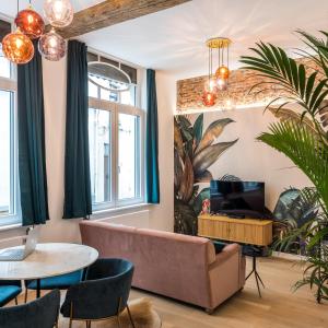 Beautiful appartment in the heart of Antwerp的休息区