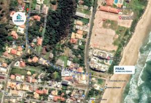 a map of a road with a mapktopktopktopktopktopktopktopktop at Caiowa Floripa guesthouse in Florianópolis