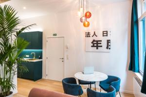 Beautiful appartment in the heart of Antwerp的休息区