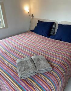 Postel nebo postele na pokoji v ubytování Amsterdam Boat Studio
