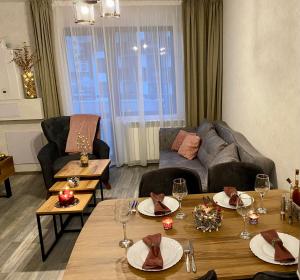 Кът за сядане в Luxury Aparthotel STUDENETS