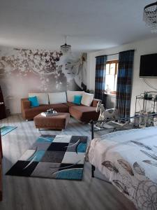 Postel nebo postele na pokoji v ubytování B&B Neuses am Brand