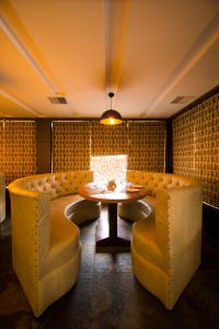 A seating area at The River Front Resort