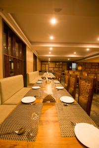 A seating area at The River Front Resort