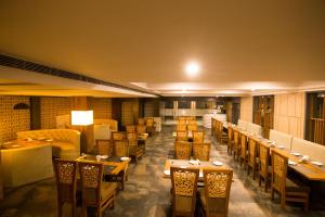 A seating area at The River Front Resort