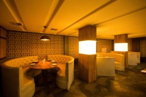 A seating area at The River Front Resort