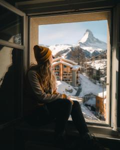 山景或從青年旅館拍的山景