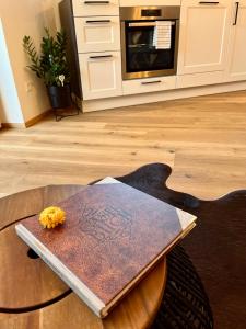 Kuchyň nebo kuchyňský kout v ubytování Alpin Art Appartements