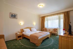 Un pat sau paturi într-o cameră la Hotel OHMA - Casa Viorel