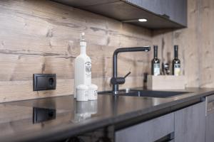 Kuchyň nebo kuchyňský kout v ubytování Apartment Katharina