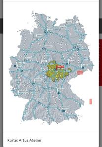 Une carte des diplômes obtenus dans l'établissement Meet and Greet am Radfernweg E-Bike Verleih, à Erfurt