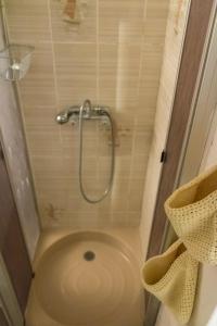 La petite salle de bains est pourvue d'une douche et de toilettes. dans l'établissement Paris Lady Mimi, à Paris