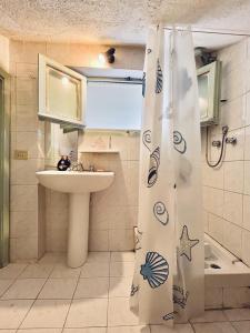 Attico a Roma tesisinde bir banyo