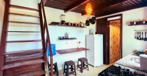 Kuchyň nebo kuchyňský kout v ubytování Casa do Mar Caraíva