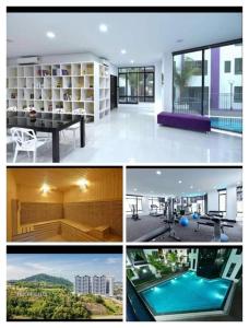 a collage of four pictures of a house at Hana Homestay The Heights Residence in Ayer Keroh