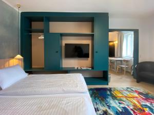 Łóżko lub łóżka w pokoju w obiekcie Appartements Steiner - SKI IN - SKI OUT