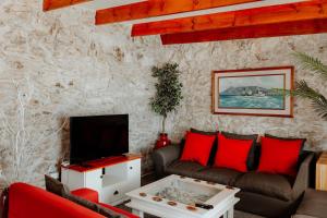 Χώρος καθιστικού στο BC Stone Cottage