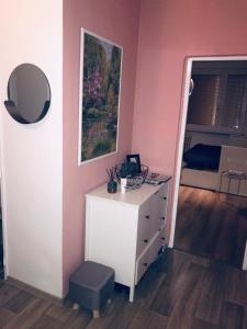 Postel nebo postele na pokoji v ubytování Apartmán Domov Děčín
