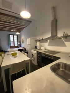 a kitchen with a sink and a stove at Esparteria 2 in Barcelona