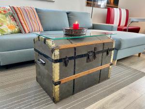 พื้นที่นั่งเล่นของ Das Nest, opional mit Sauna und Whirlpool