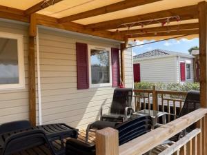 Balkón alebo terasa v ubytovaní Mobil Home