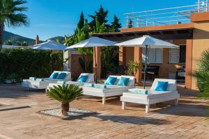 Patio alebo iná vonkajšia časť ubytovania Serena Villa
