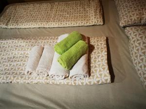 Ένα ή περισσότερα κρεβάτια σε δωμάτιο στο Vila Vilinka & Vila Native Vilinija resort Village