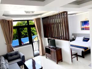 Posezení v ubytování Dương Đông Hotel