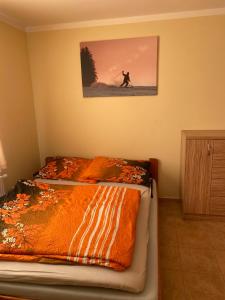 Posteľ alebo postele v izbe v ubytovaní Apartmány F - chata SVOBODĚNKA