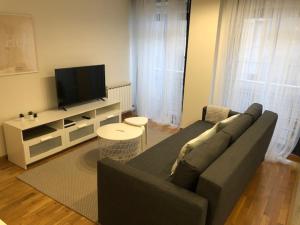 Televízia a/alebo spoločenská miestnosť v ubytovaní Vigo IRMANDIÑOS