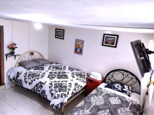 Rúm í herbergi á Cuzco Central Hostel