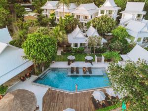an aerial view of a villa with a swimming pool at Rocky's Boutique Resort - Veranda Collection Samui - SHA Extra Plus in Lamai