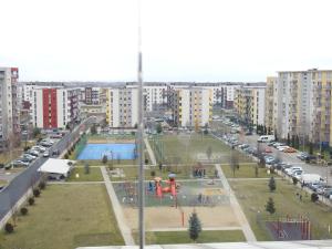 a view of a park in a city with buildings at TRUST Apartaments 2 in Braşov